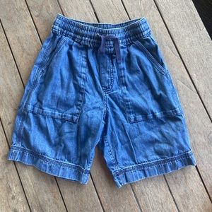 Hanna Andersson Unisex Sz 130/8y EUC Denim Shorts